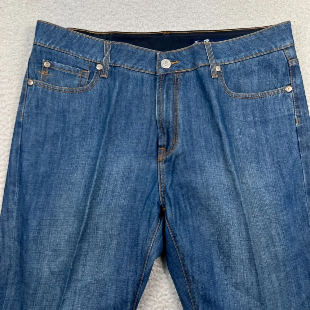 Seven7 Jeans Men's‎ 38x34 Premium Straight Relaxed Baggy Embroidered Wide Boot